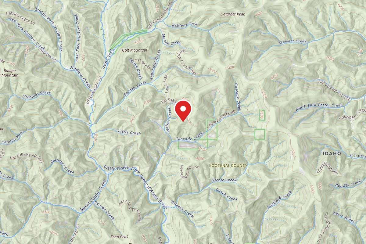 Idaho Panhandle Dispersed Campsite RD 534 SITE 2
