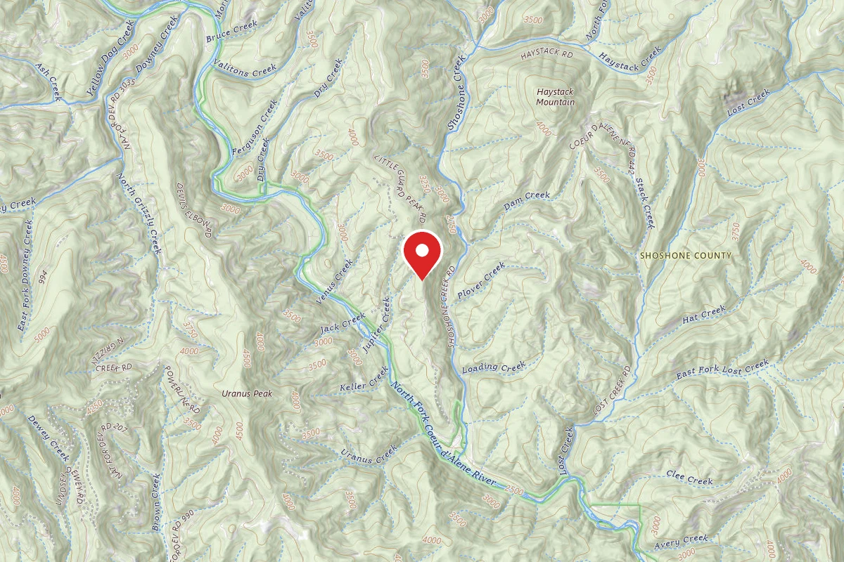 Idaho Panhandle Dispersed Campsite RD 602 SITE 4
