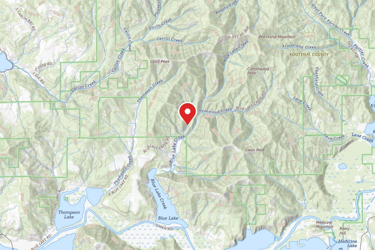 Idaho Panhandle Dispersed Campsite RD 614 SITE 1