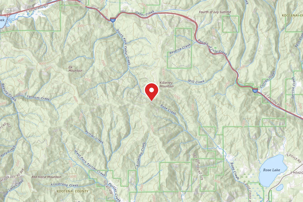 Idaho Panhandle Dispersed Campsite RD 614 SITE 10