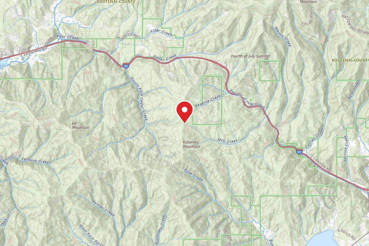 Idaho Panhandle Dispersed Campsite RD 614 SITE 11