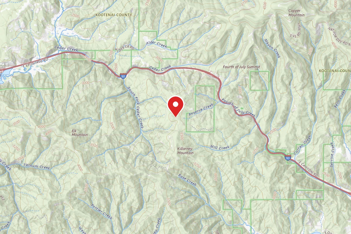 Idaho Panhandle Dispersed Campsite RD 614 SITE 12