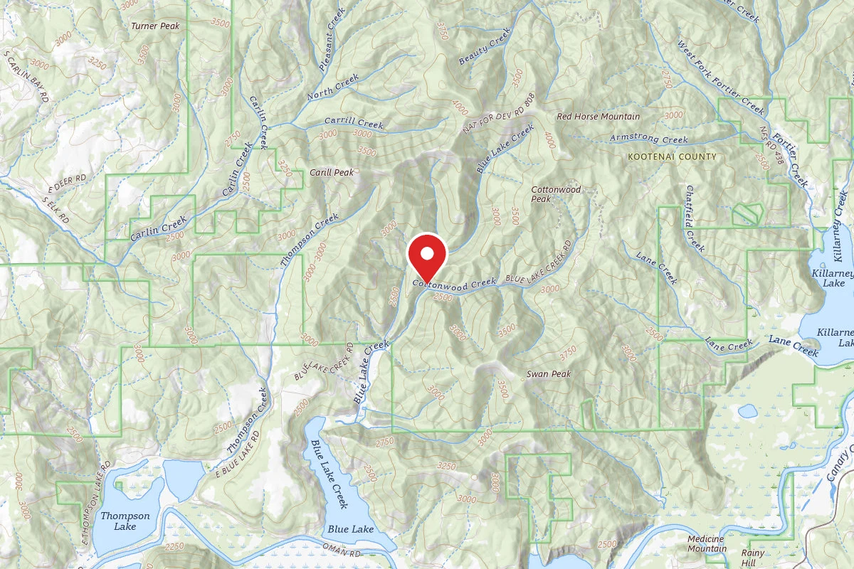 Idaho Panhandle Dispersed Campsite RD 614 SITE 2