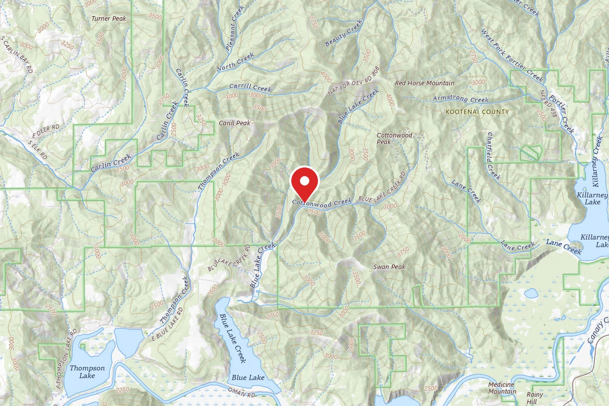 Idaho Panhandle Dispersed Campsite RD 614 SITE 3