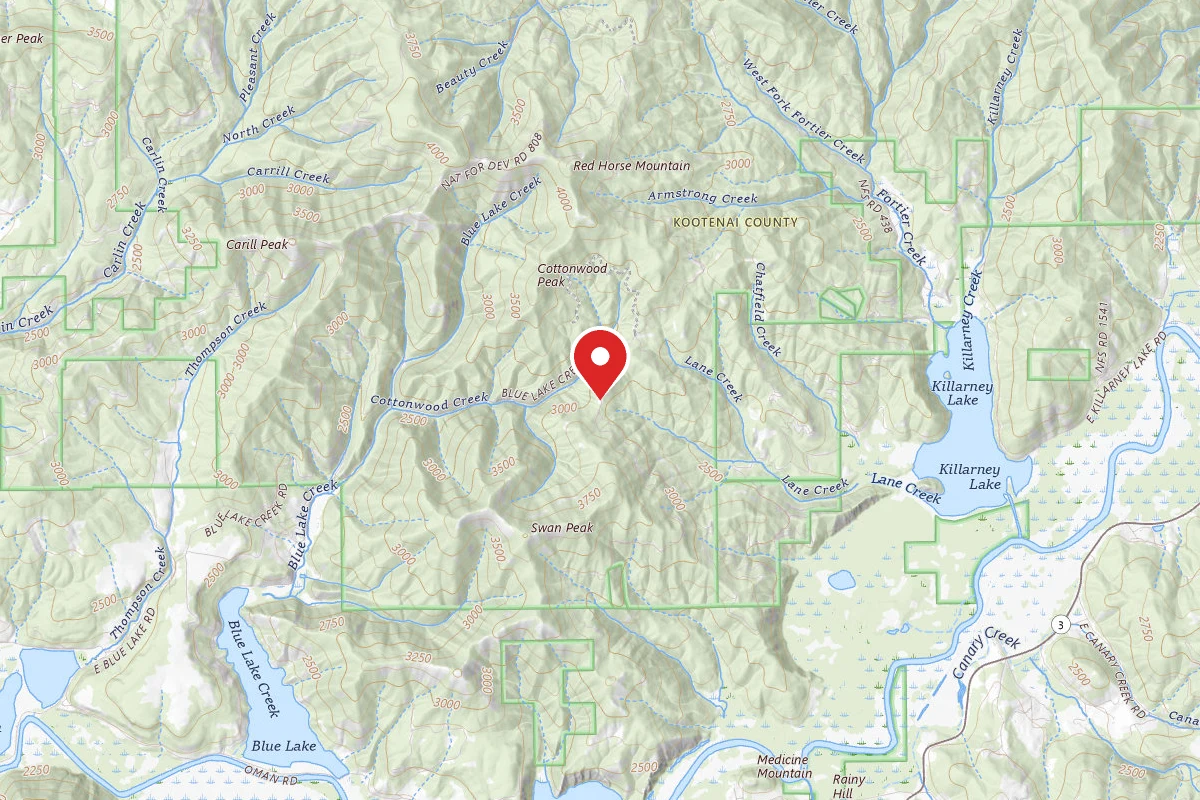 Idaho Panhandle Dispersed Campsite RD 614 SITE 4