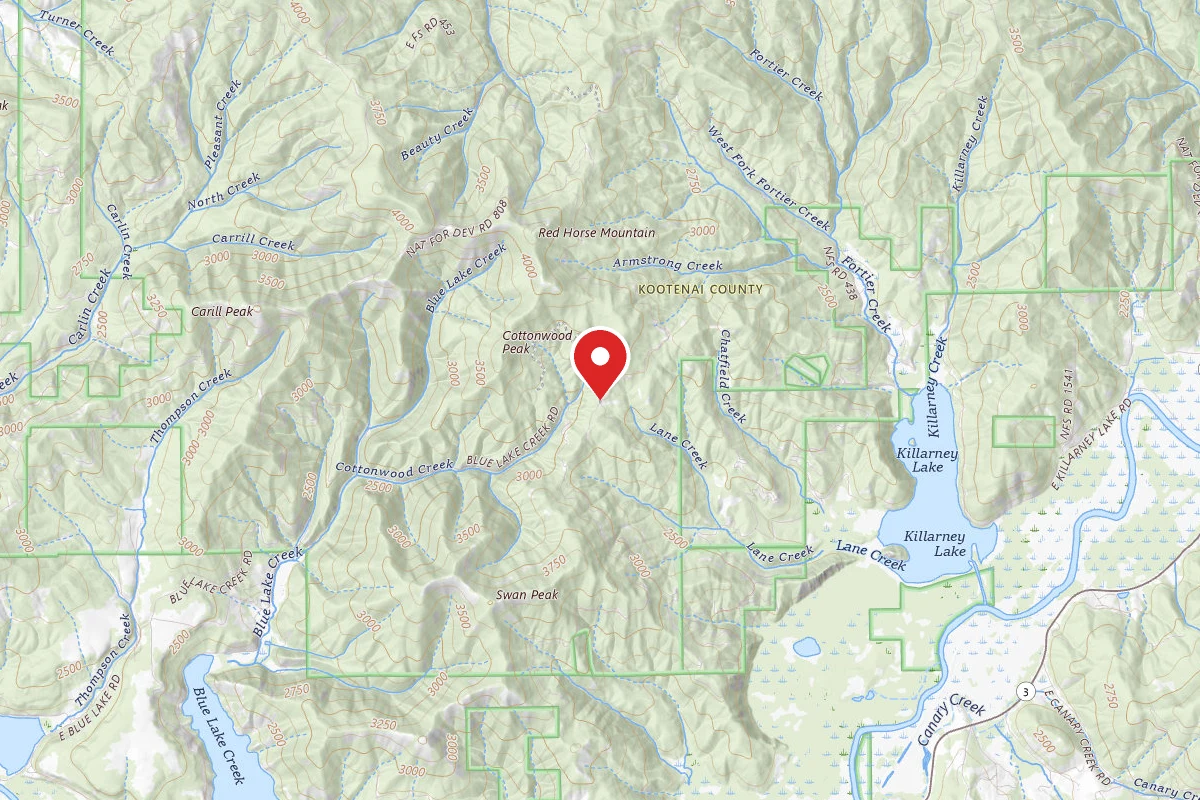 Idaho Panhandle Dispersed Campsite RD 614 SITE 6