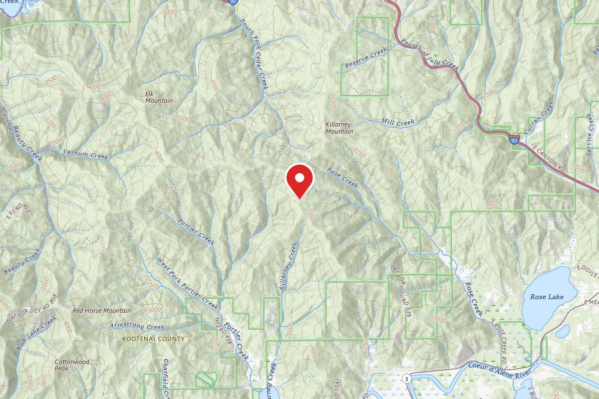 Idaho Panhandle Dispersed Campsite RD 614 SITE 8