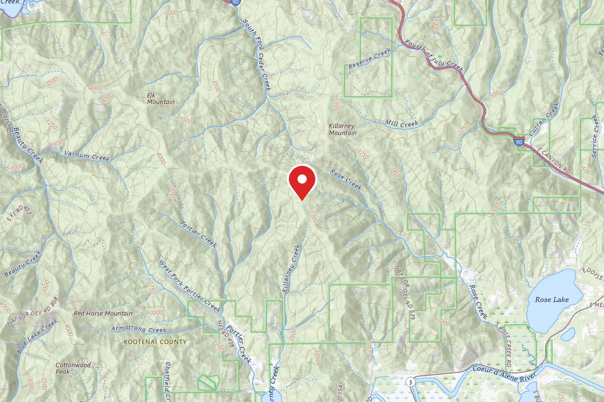 Idaho Panhandle Dispersed Campsite RD 614 SITE 9