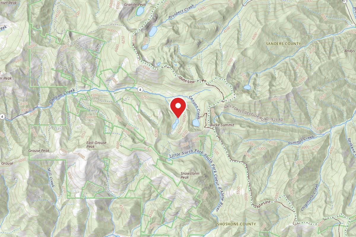 Idaho Panhandle Dispersed Campsite RD 615 SITE 5