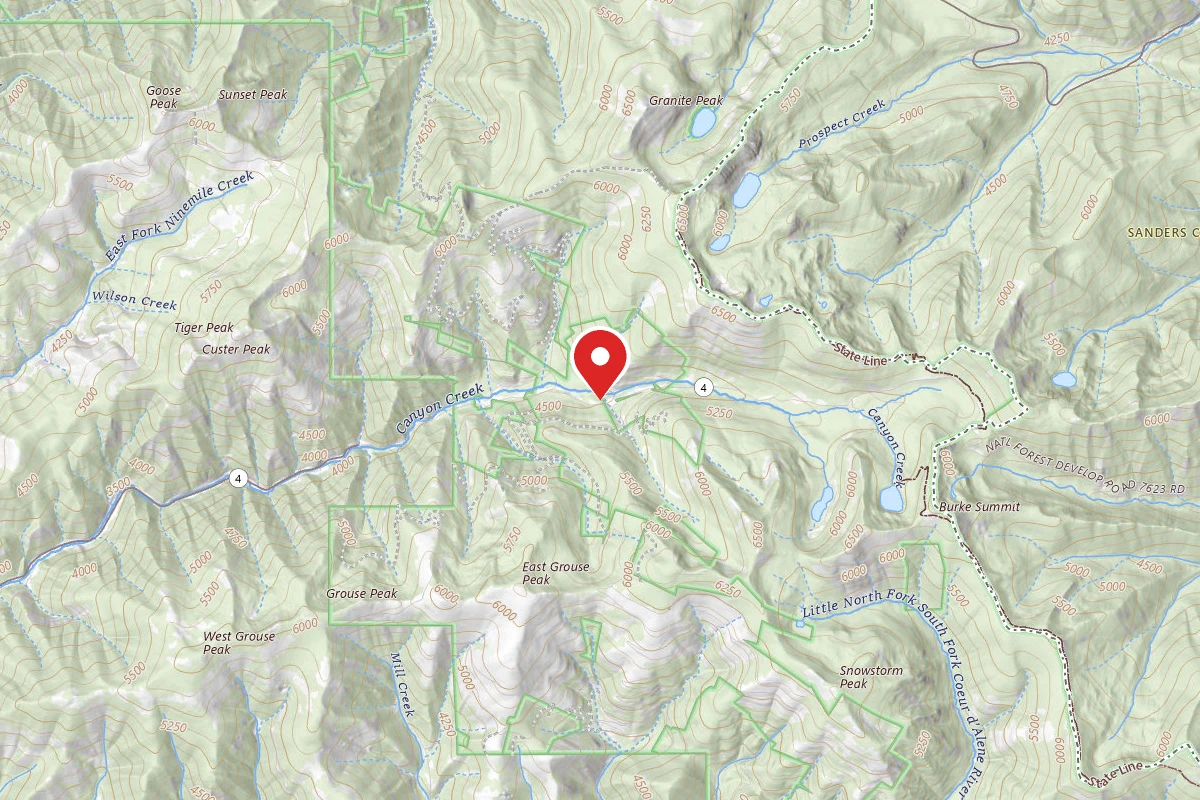 Idaho Panhandle Dispersed Campsite RD 7623 SITE 7
