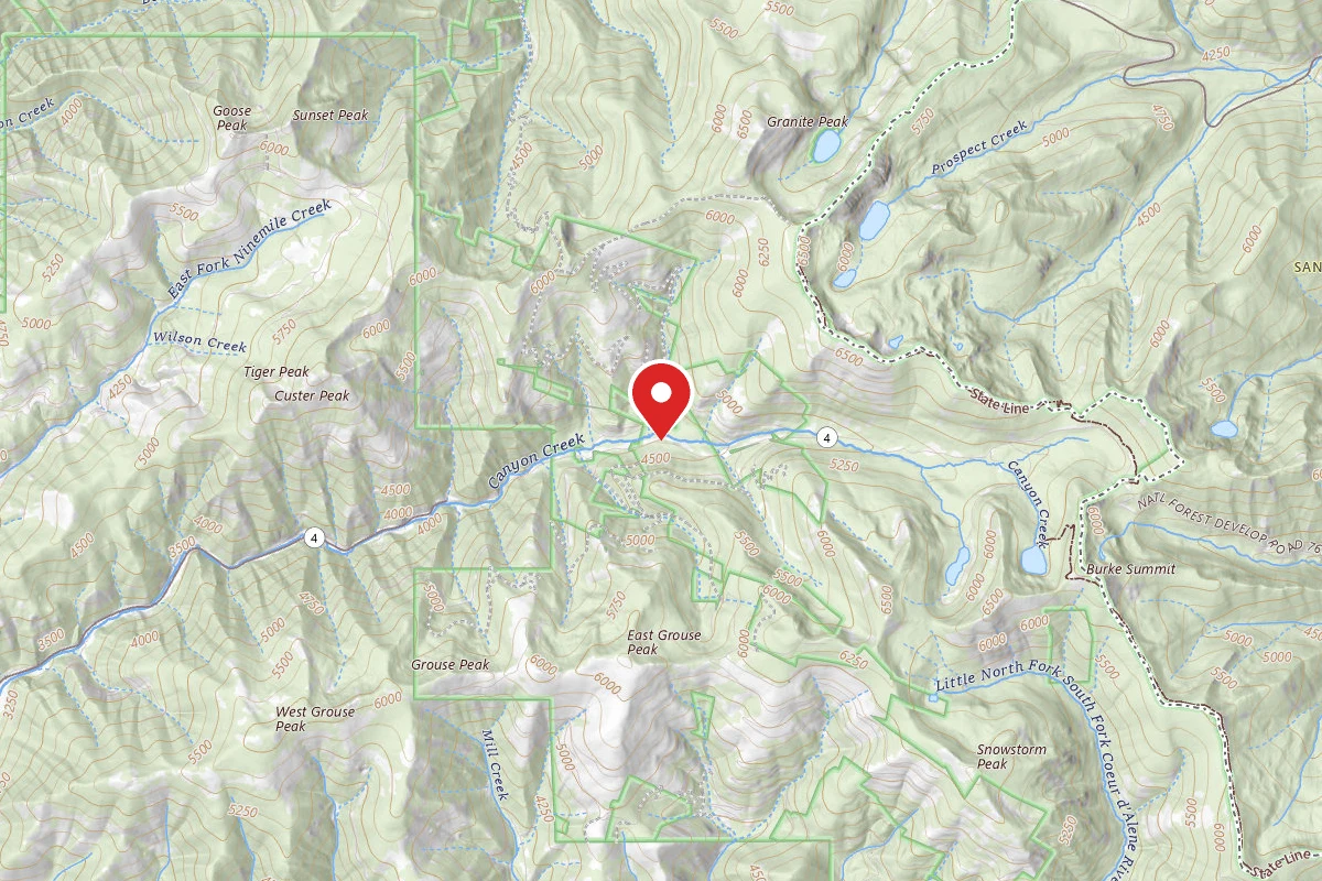 Idaho Panhandle Dispersed Campsite RD 7623 SITE 8