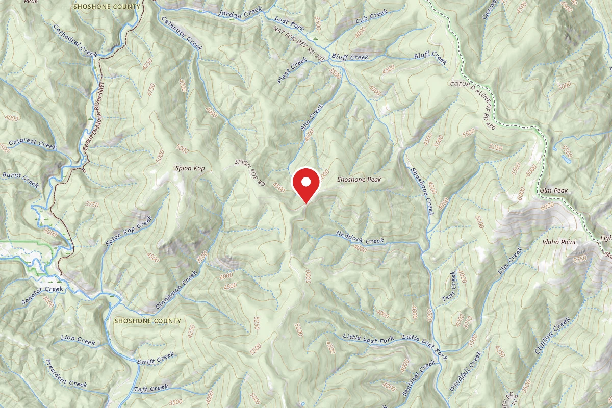 Idaho Panhandle Dispersed Campsite RD 992 SITE 1