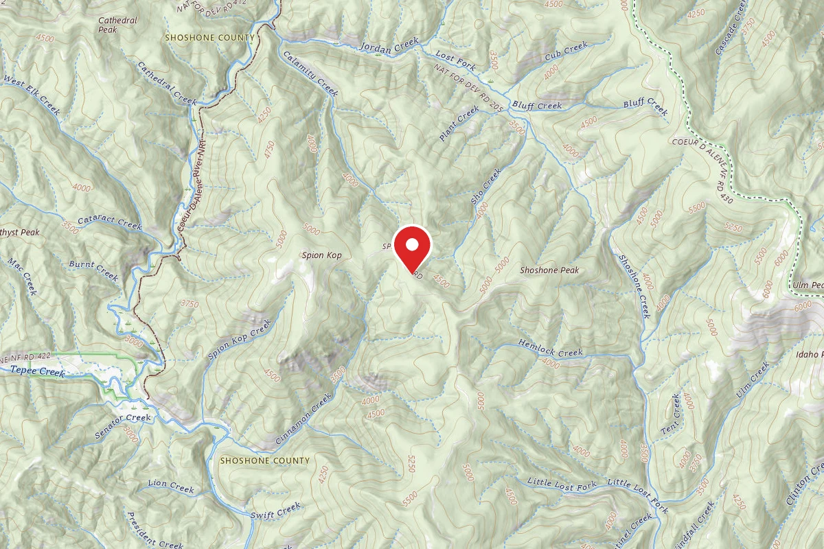 Idaho Panhandle Dispersed Campsite RD 992 SITE 4