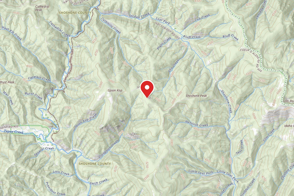 Idaho Panhandle Dispersed Campsite RD 992 SITE 5