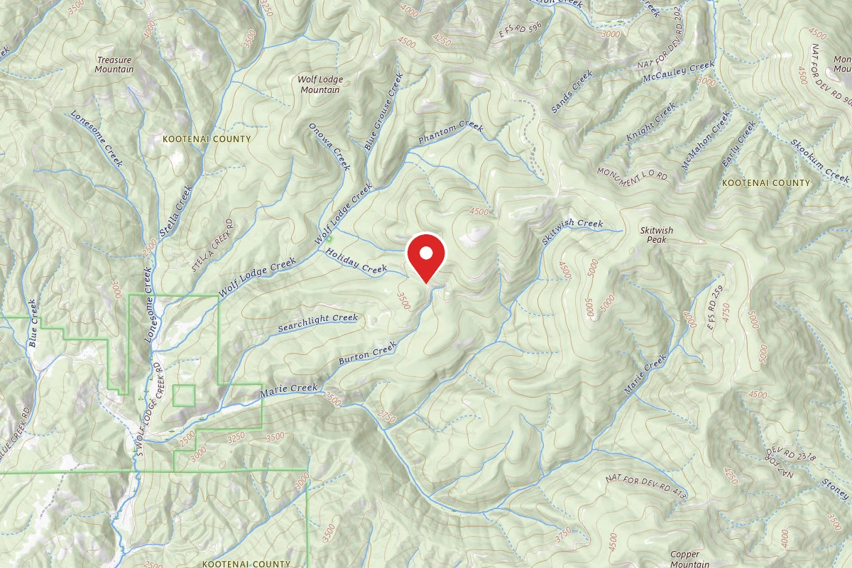 Idaho Panhandle Dispersed Campsite ROAD 202 SITE 3