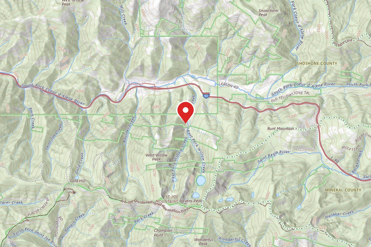 Idaho Panhandle Dispersed Campsite RD 3026 SPUR SITE3