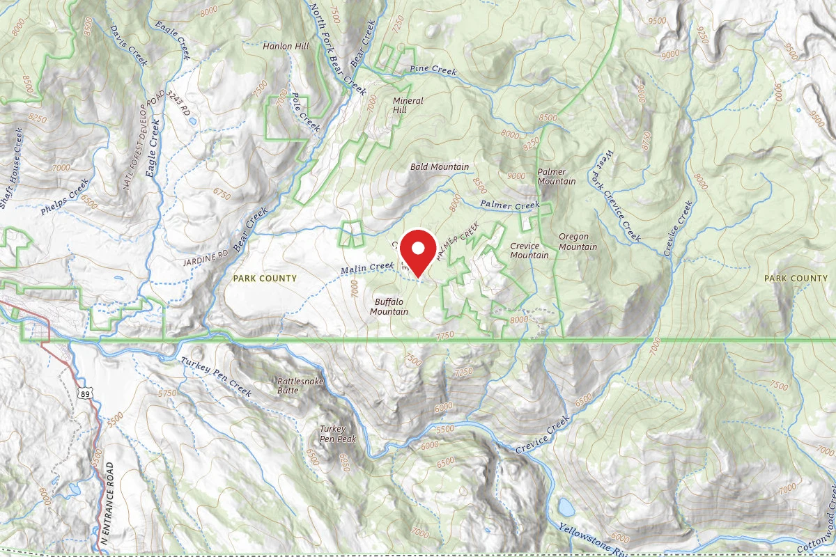 Custer Gallatin Dispersed Campsite CREVICE MTN ROAD-001A