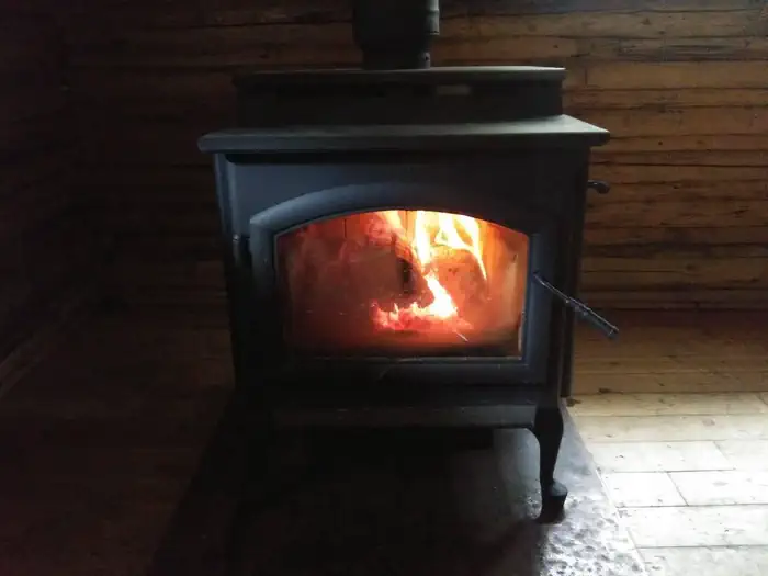 Racetrack Cabin — Wood Stove