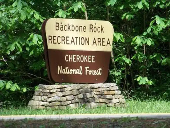 Backbone Rock Recreation Area Pavilions and Campground — Entrance Sign at Backbone Rock Campground