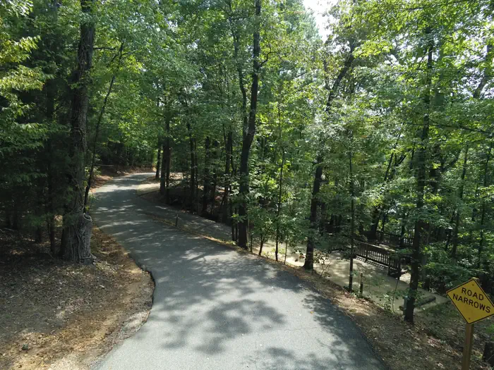COE Holt Lake Deerlick Creek Campground — Deerlick Narrow Road Leading to sites #36-40