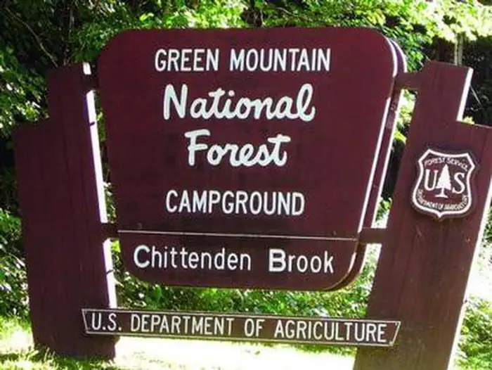 Chittenden Brook Campground — CHITTENDEN BROOK CAMPGROUND Sign
