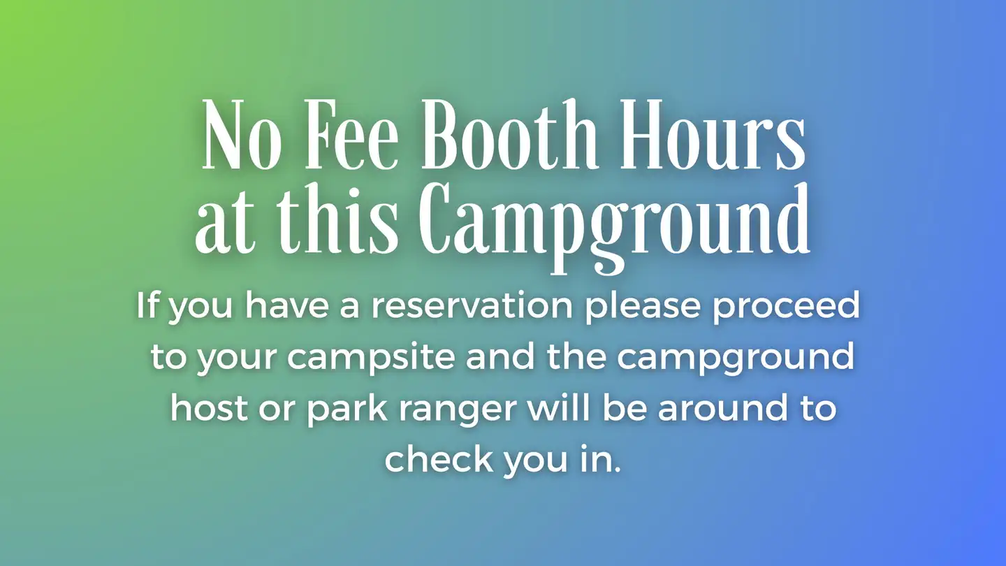 Lone Point — No fee booth hours at Lone Point Campground