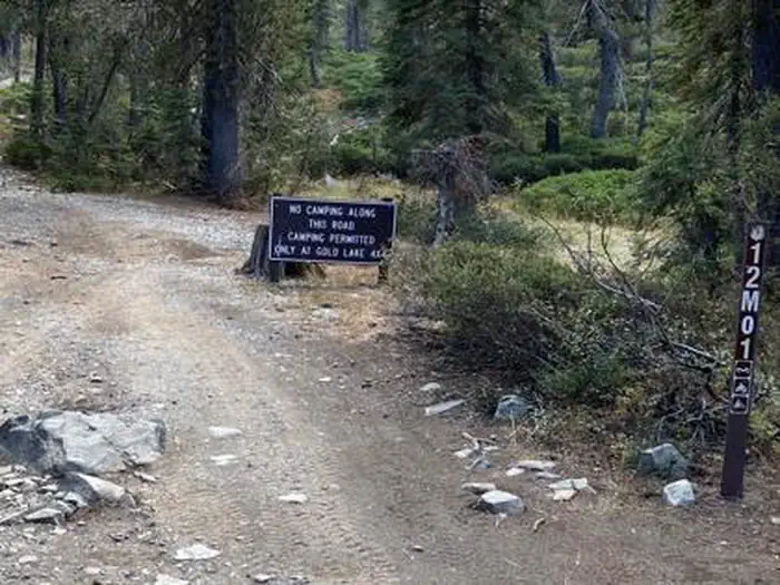 Gold Lake 4x4 Campground — Camping not allowed along Gold Lake 4X4 Road.