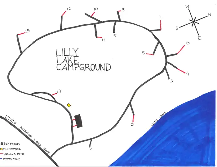 Lilly Lake Campground — Campground Map