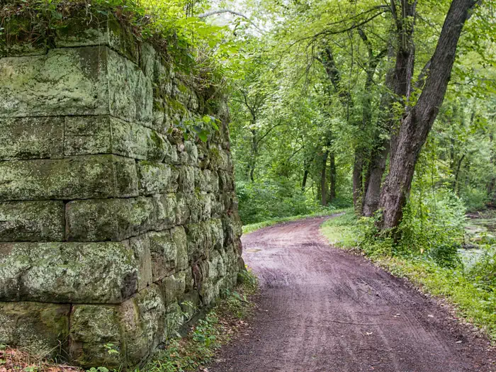 Spring Gap Campground — Towpath, departing Spring Gap