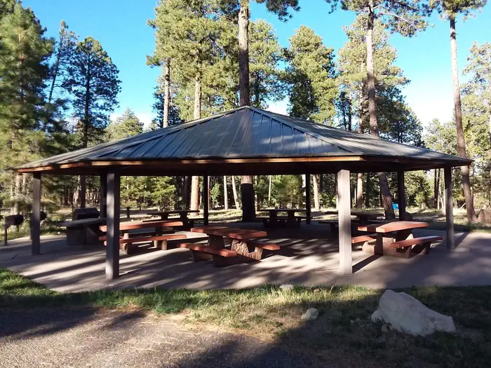 Jacob Lake Recreation Area — Group site Shade Structure at Jacob Lake.