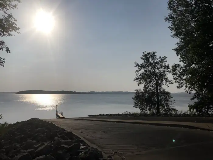 Whitebreast Camp — Whitebreast Boat Ramp From Land View