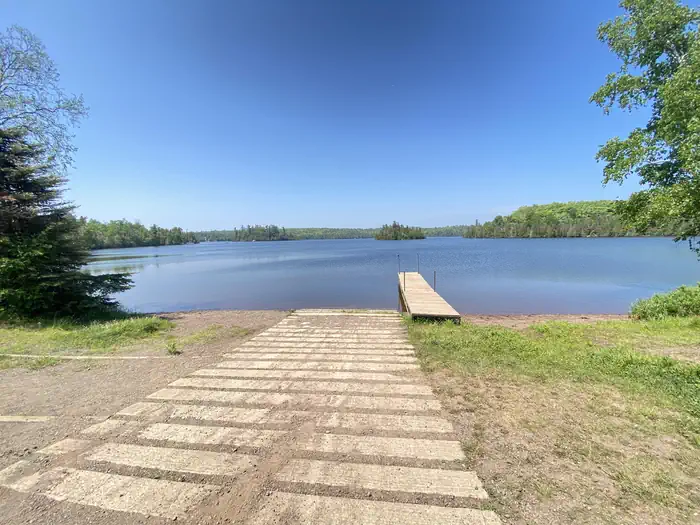 Ninemile Lake Campground — Ninemile Lake, dock, and boat launch