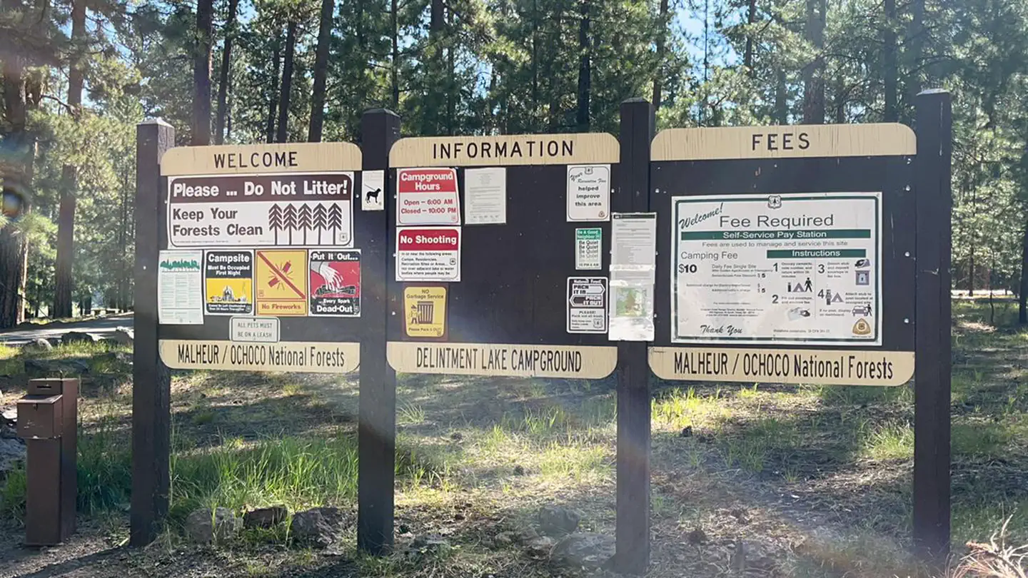 Delintment Lake — Fee Station and information kiosk