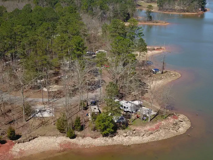 Piney Grove — Aerial view of sites 42 through 47.
