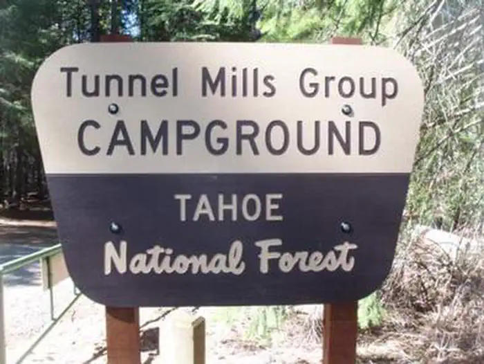 Tunnel Mills Group Campground — Tunnel Mills Group Campground Sign