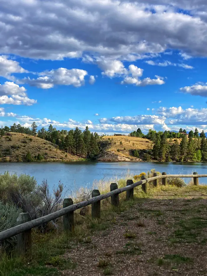 White Sandy Campground — View of Hauser from campsite