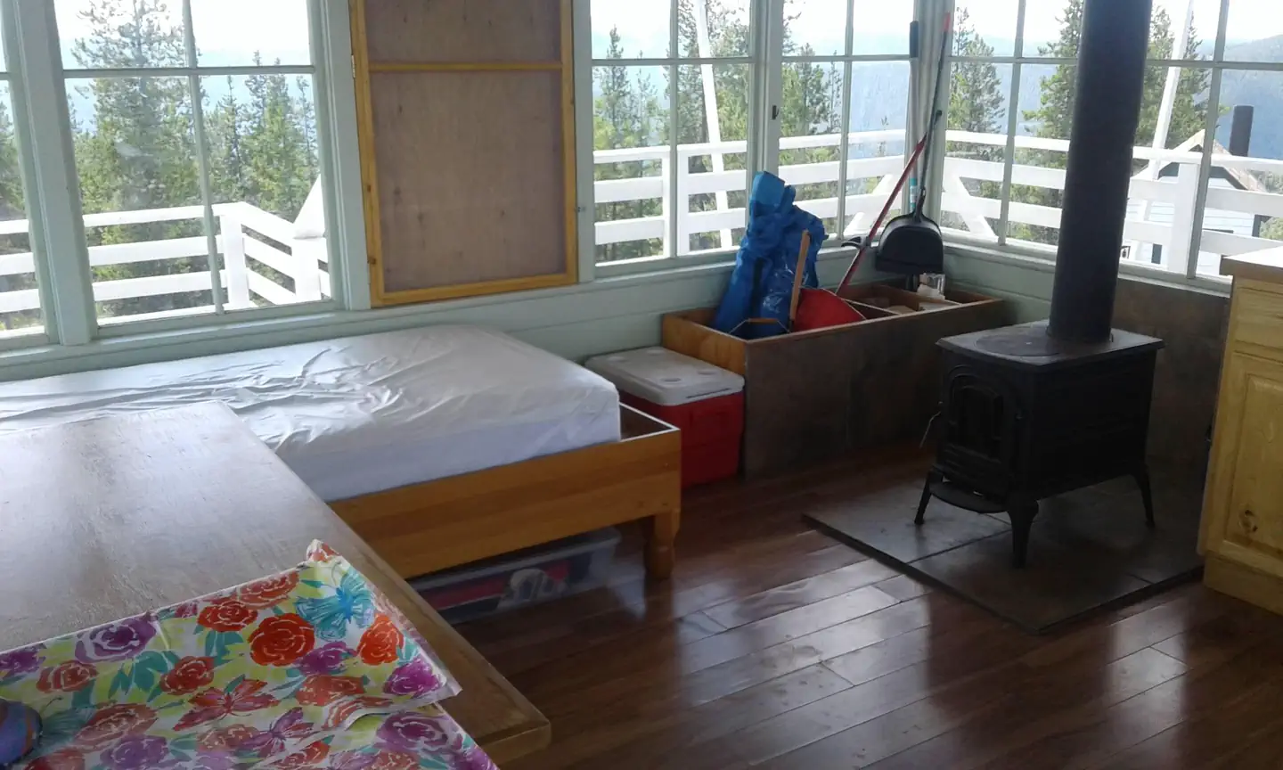 Minton Peak Lookout — Minton Peak Lookout-wood stove