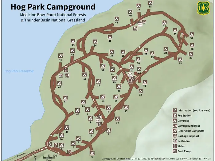 Hog Park Campground — Hog Park Map
