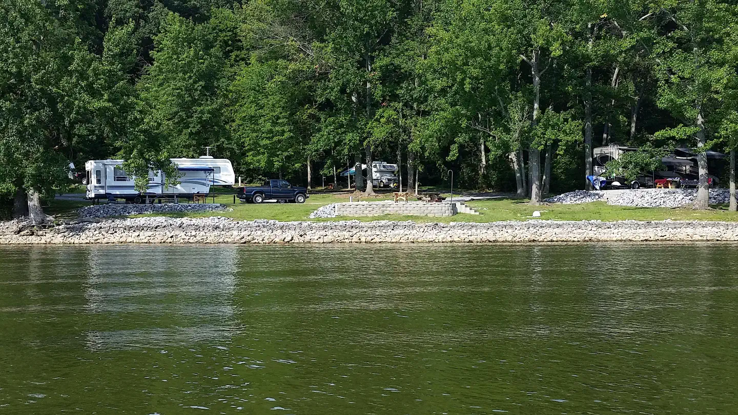 Eureka — Eureka Campground View from Lake Sites 4-6.