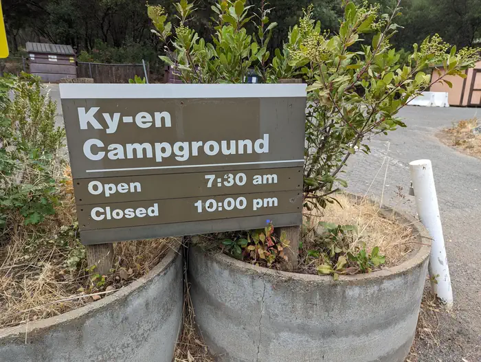 Kyen Campground And Oak Grove Day Use Area — Kyen Campground Hours
