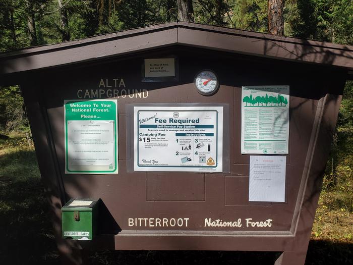 Alta Campground — Alta Campground Information Board