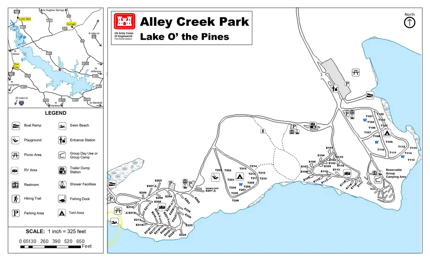 Alley Creek Camp — Alley Creek Brochure Map 1