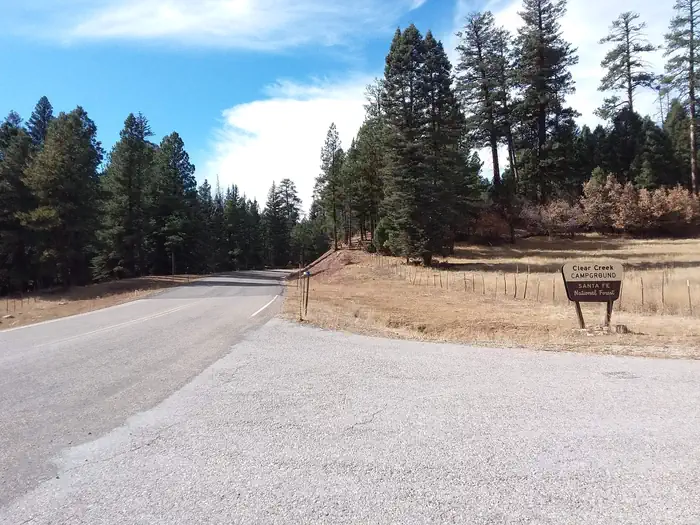 Clear Creek Campground (nm) — Campground entrance.