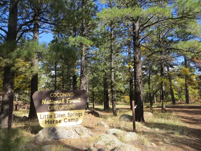Little Elden Springs Horsecamp — Little Elden Springs Horse Camp Entrance Sign
