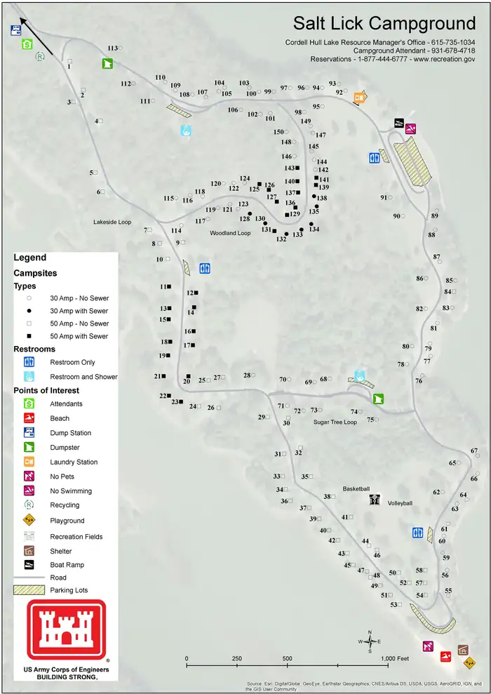 Salt Lick Creek — Map of Salt Lick Creek Campground