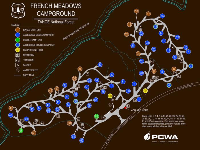 French Meadows — French Meadow Campground redesign map