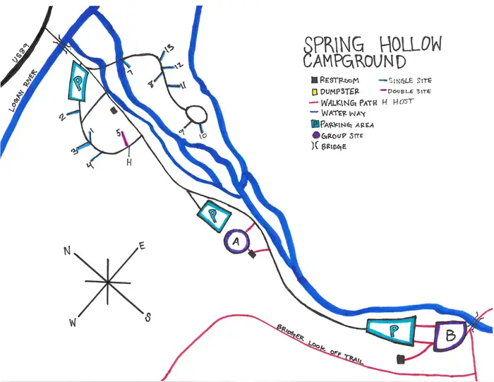 Spring Hollow Campground — Campground Map