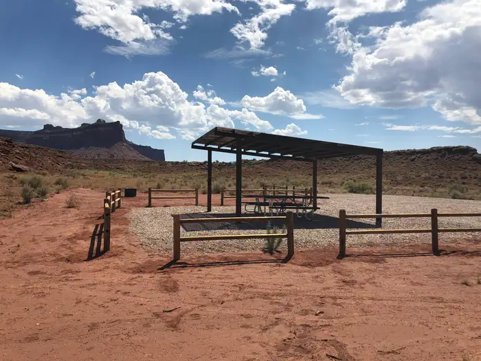 Superbowl Group Site — Superbowl Group Site with red cliffs in background