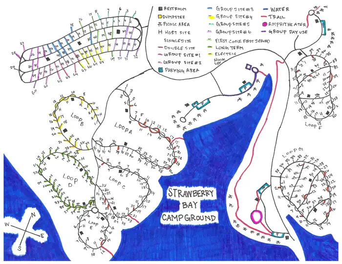 Strawberry Bay — Campground Map