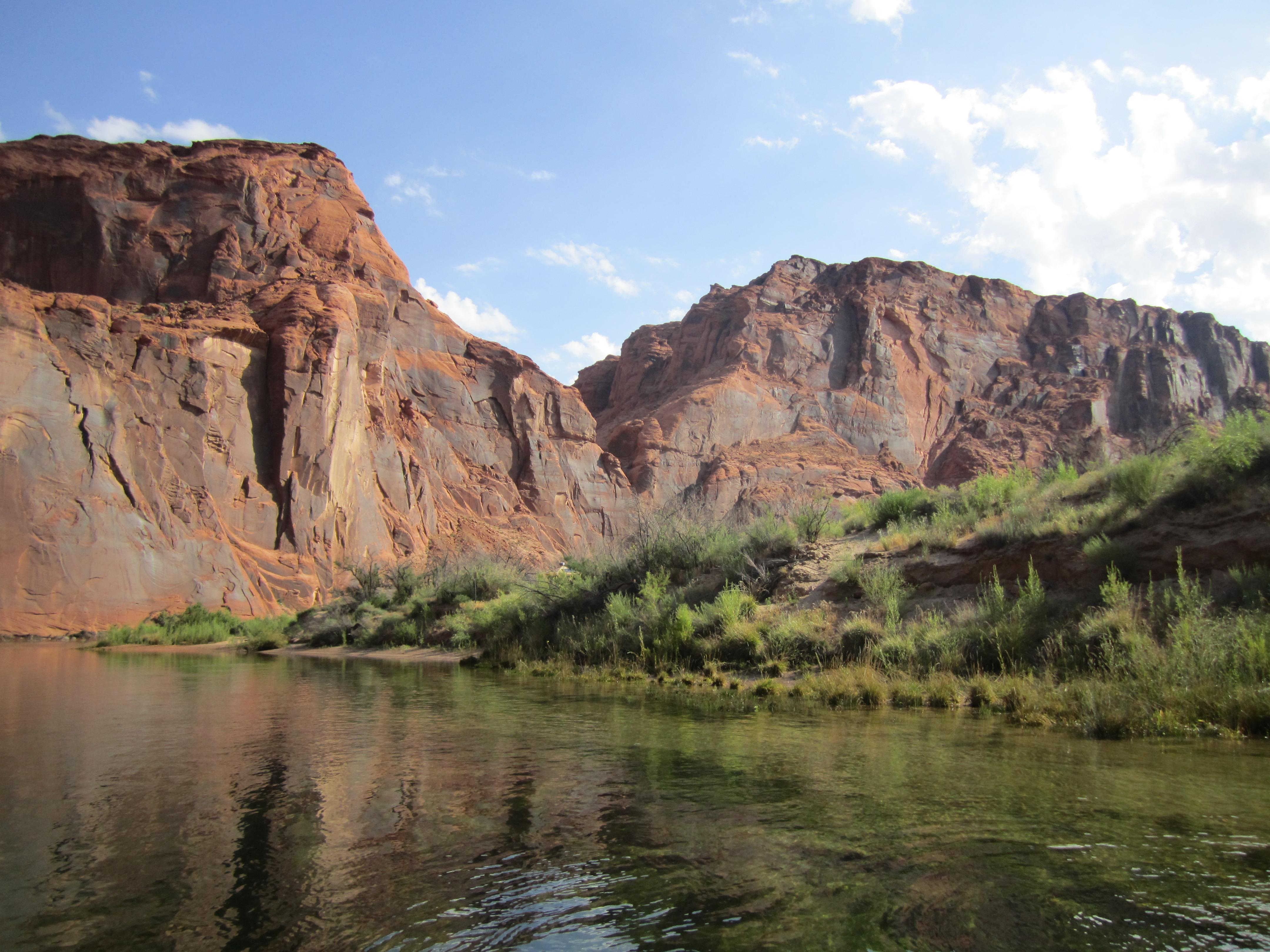 Colorado River Primitive Camping Between Glen Canyon Dam and Lees Ferry — Lees Ferry Upriver Camping - Ferry Swale View